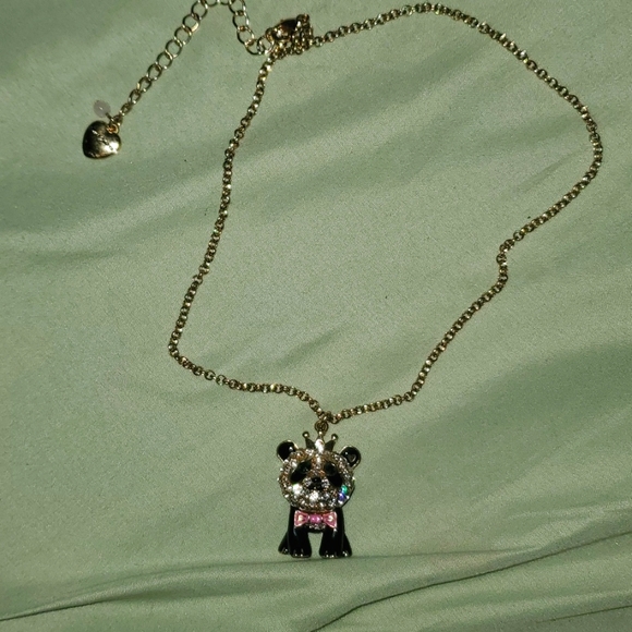 Betsy Johnson panda necklace - Picture 1 of 4